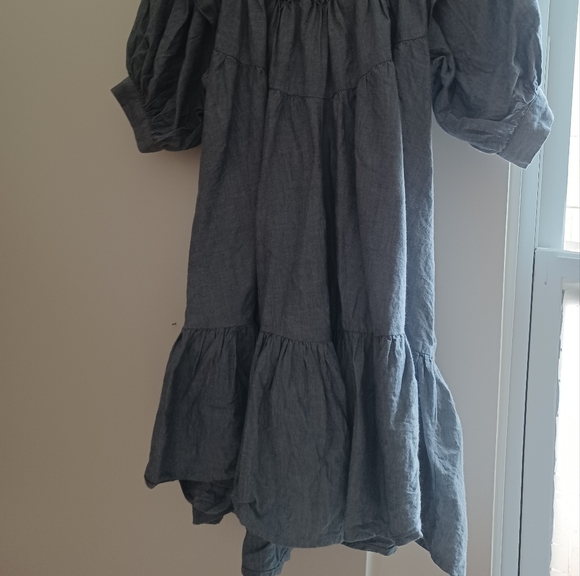 Free People AMELIE MINI DRESS IN INDIGO - Picture 2 of 10